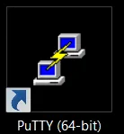 Иконка PuTTY на рабочем столе Иконка PuTTY на рабочем столе