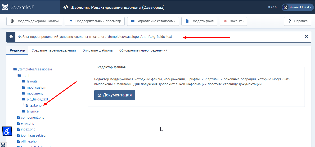 skrinshot nastroek shablona joomla dlyz spzdaniya pereporpedelenii