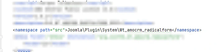 Namespace плагина Joomla 4 в xml-манифесте на примере плагина для Radical Form и AmoCRM