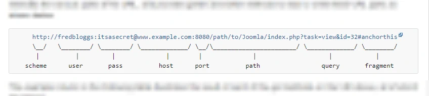 Составные части joomla uri class 