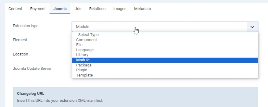 Joomla settings tab in SW JPRojects component