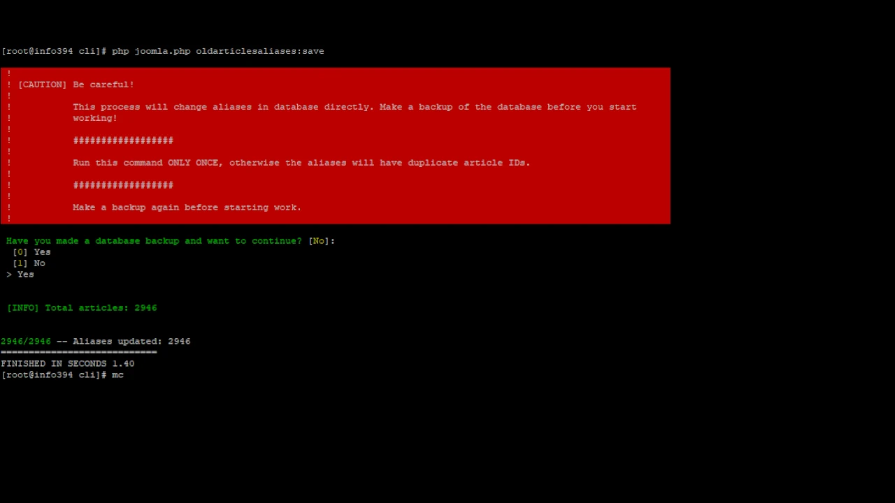 Console - Save old articles aliases